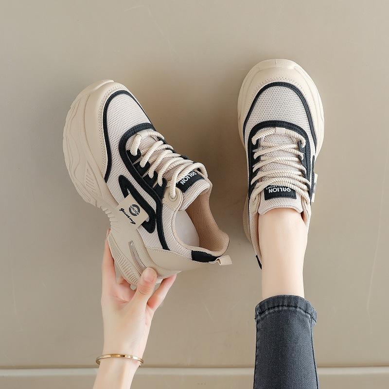 ins new dad shoes autumn student sports running casual thick sole height street shot