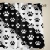 Cute Paw Window Curtains For Living Room Kitchen Modern Curtains Home Decor Blinds Drapes