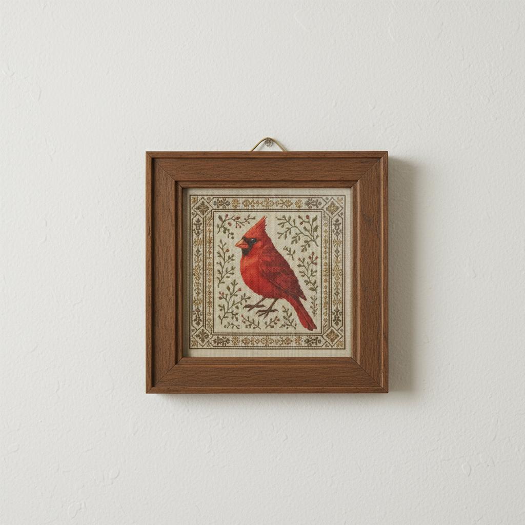 Stamped Cross Stitch Kits with Birds Patterns DIY Handmade Sewing Craft Needlepoint Kits DIY Embroidery Kit for Adults Beginners