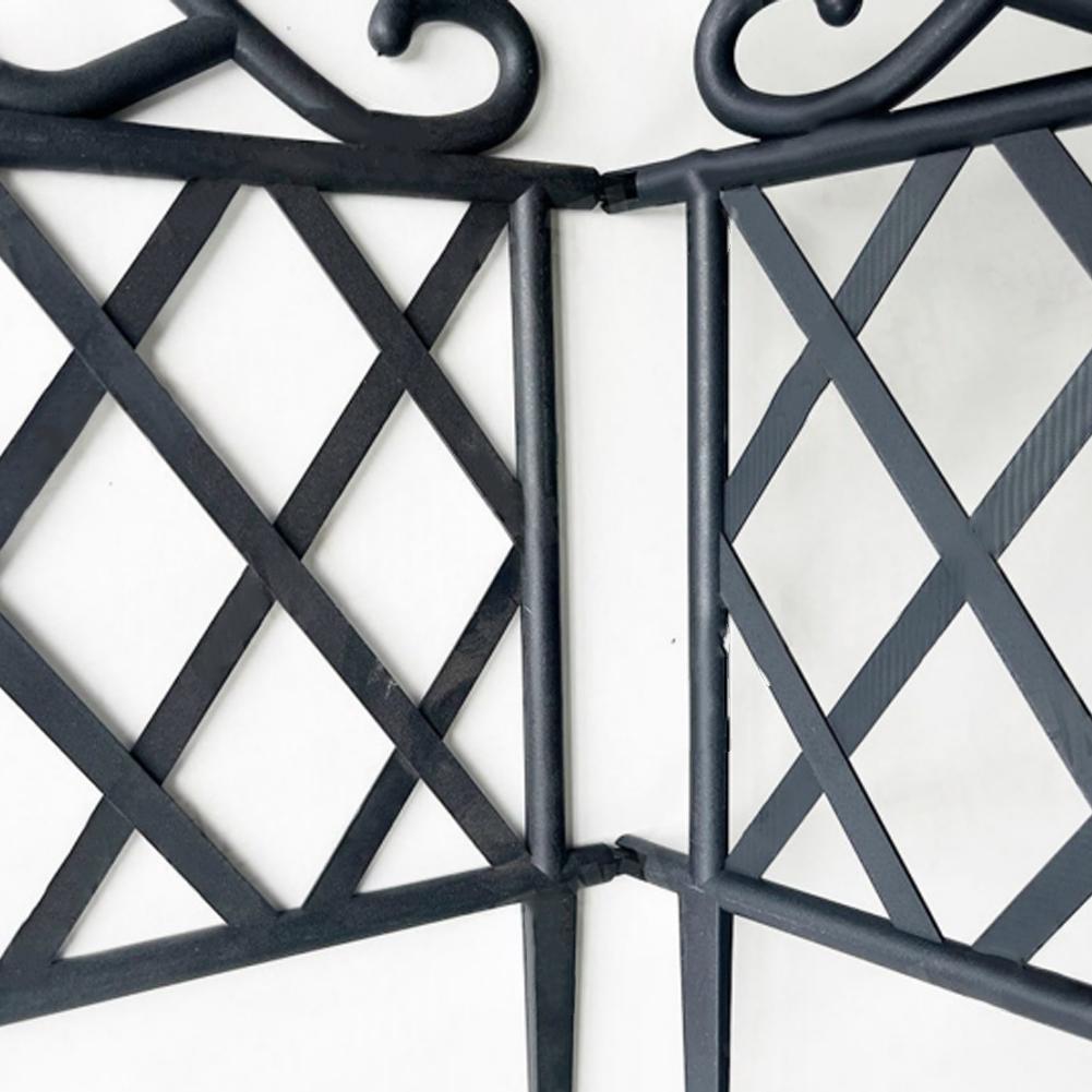 Garden Layouts Black Garden Fence Weather Resistant Fence Modular Garden Fencing Easy Installation Elegant Design