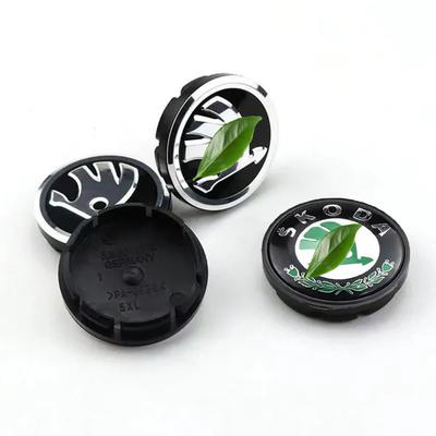 56mm 60mm Car Styling Wheel Center Hub Caps Rim Cover Badge Emblem For Octavia Fabia Rapid Superb Kodiaq Scala Karoq VRS