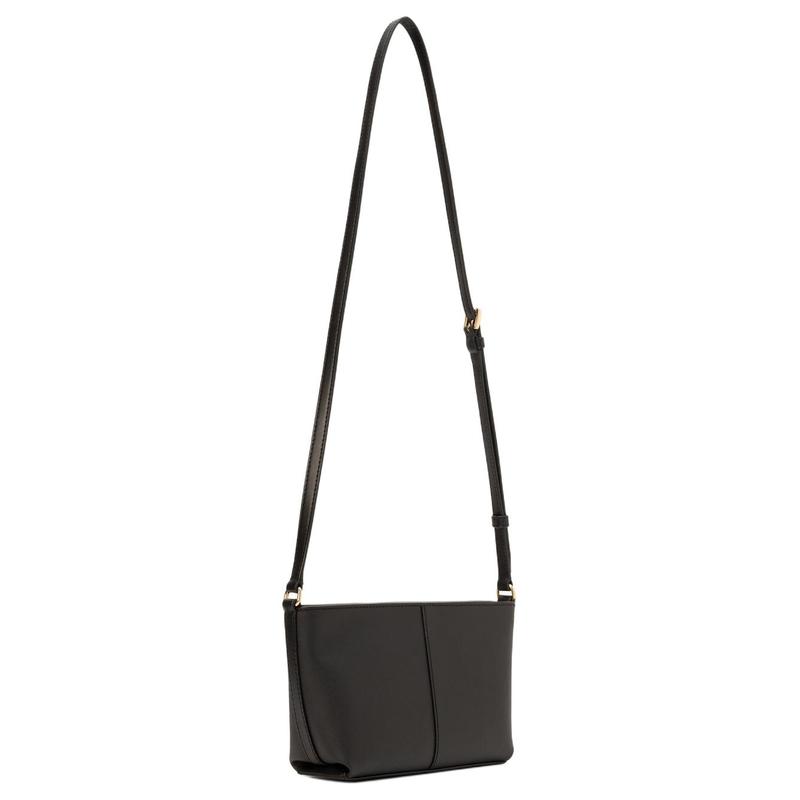 Michael Kors Jet Set Logo Zip Closure Coated Canvas Crossbody Bag Shoulder Bag Small Women's Black