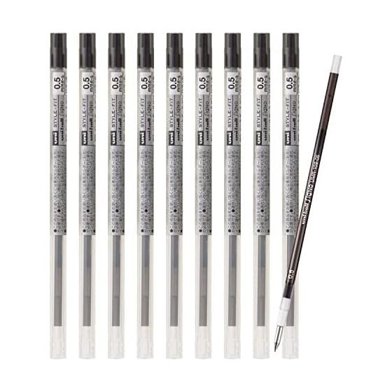 Шариковая ручка Mitsubishi Pencil, сменный стержень, размер 0,5, черная коробка, 10 штук, коробка UMR10905.24