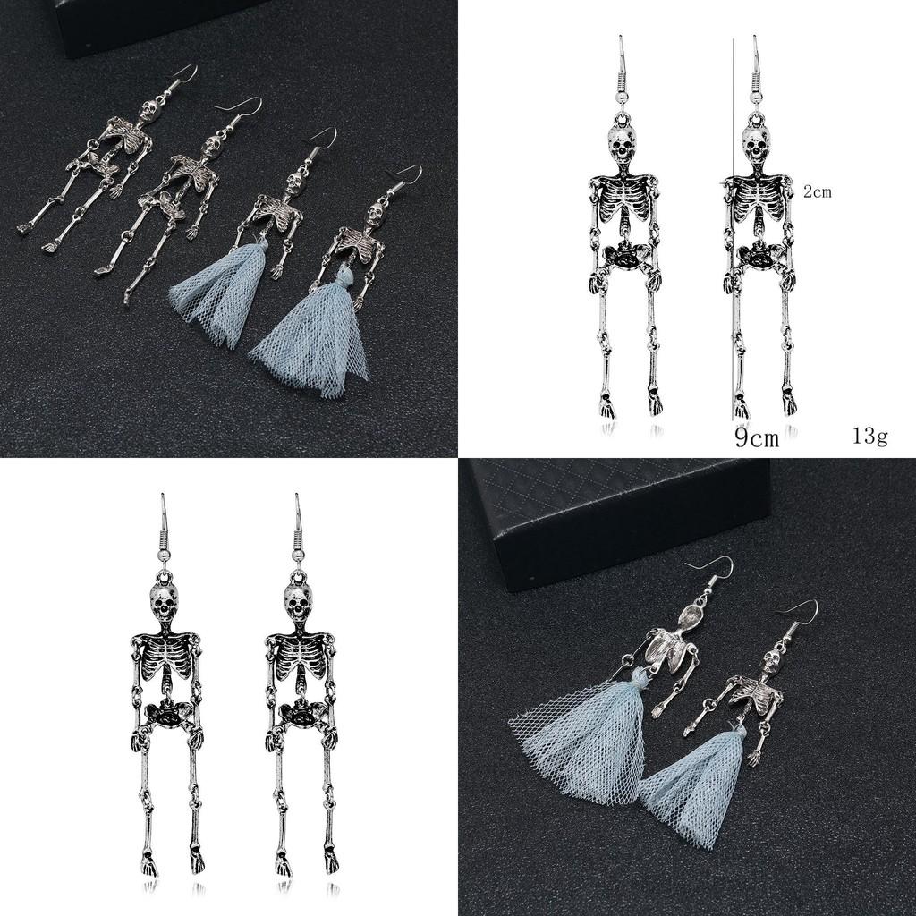 Geometric Skull Ear Studs Alloy Punk Jewelry Dark Gothic Accessories For Couples