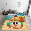 Where's Chicky Cartoon Blanket Flannel Printed Cute Chick Multi-function Super Warm Throw Blankets for Home Travel Rug Piece