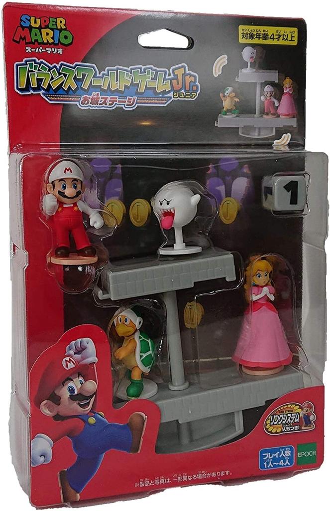 EPOCH Super Mario Balance World Game Jr. Castle Stage, ST Mark Certified, Ages 4 and Up, Toy Game, Players: 1-4
