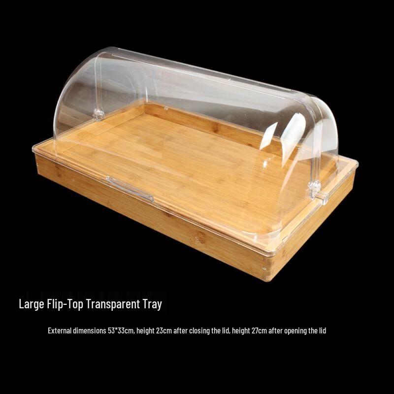 European Style Wooden Food Display Tray with Lid