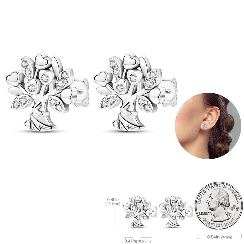 Ladies Sweet 925 Silver Ocean Star Flower Butterfly Design Trendy Earrings Birthday Commemoration Day Fine Sweetheart Jewelry