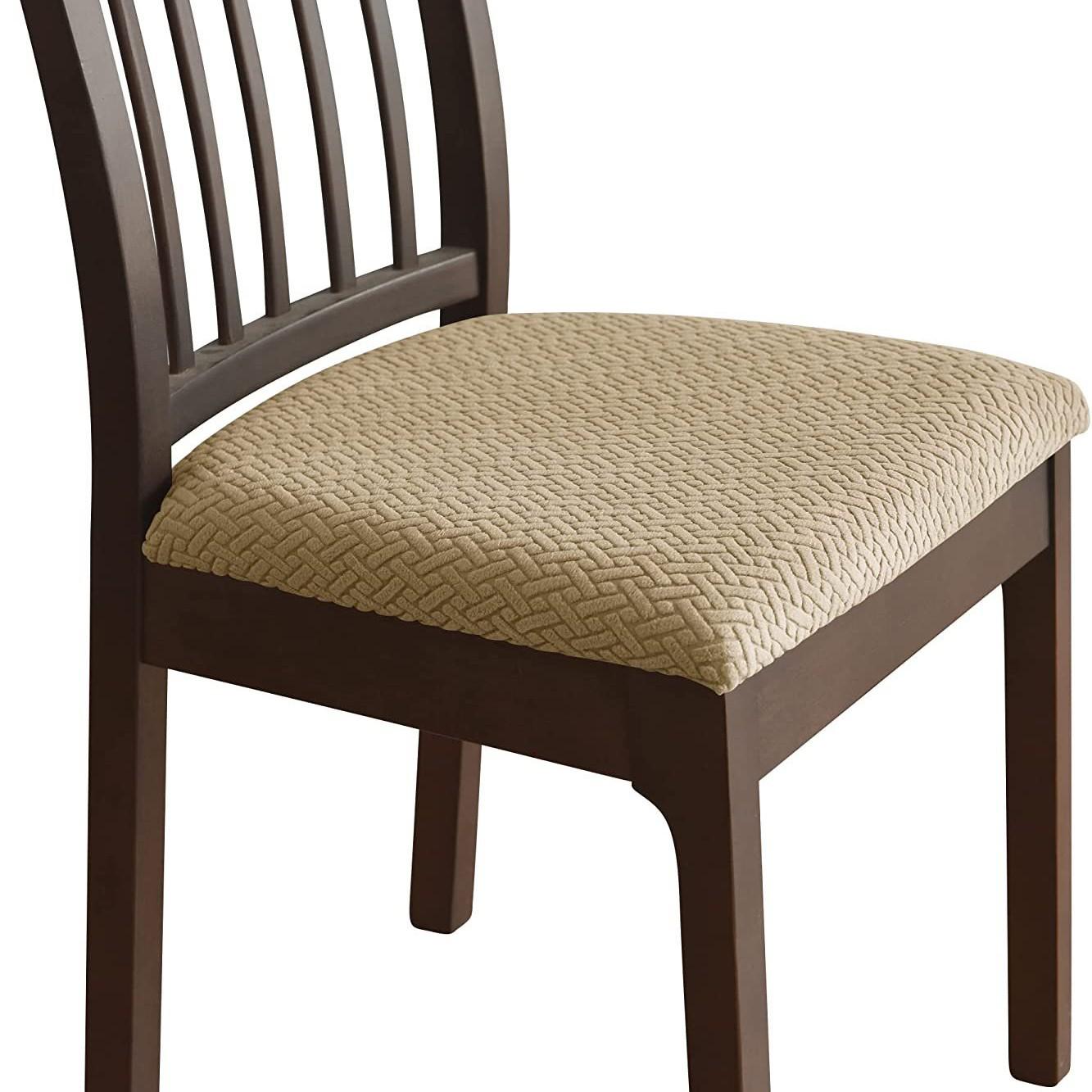 Универсальный эластичный чехол для стула Четыре сезона однотонный утолщенный простой дизайн для дома или ресторана Type T04 Chair Cover песочный 826₽