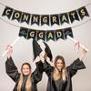 2025 Congrates Grad Banner Garland Star Paper Bunting Set Graduation Party Decoration Supplies Congratulation Garland Flags New