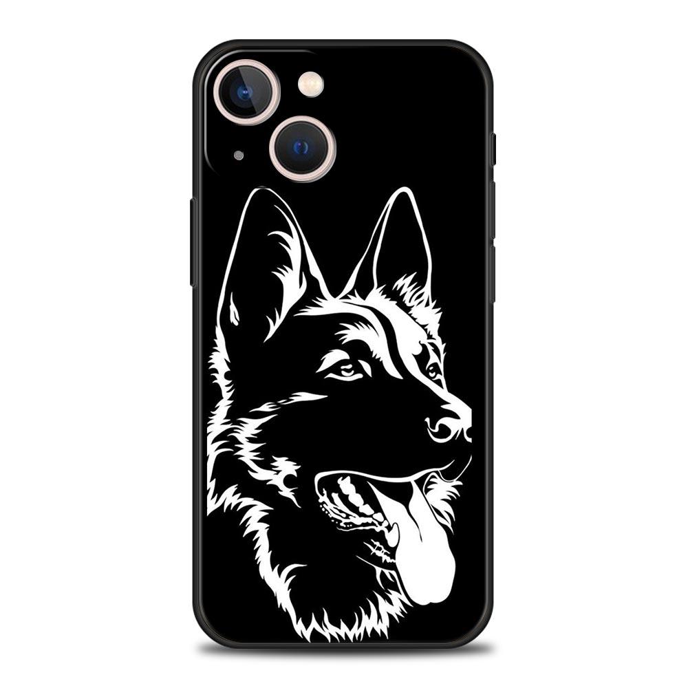 

Phone Case For iPhone 17 16e 15 14 13 12 11 Pro Max SE 7 8 Plus Shell iPhone 16 Soft TPU Cover Beauty German Shepherd Dog iPhone 16e