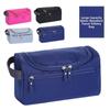 Solid Color Portable Cosmetic Bag Large Capacity Bath Organizer Bag Travel Toiletry Bag  Travel