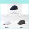 British Style Cotton Beret Cap With Short Brim For Women And Men Summer Fashion