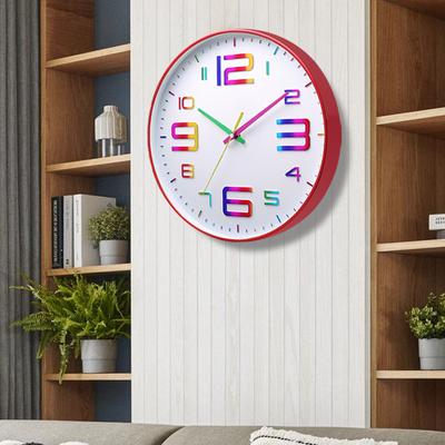 12 Inch Simple and Fashionable Wall Clock Silent Non-Ticking Decorative Clock for Office Bedroom Kitchen Living Room Decor