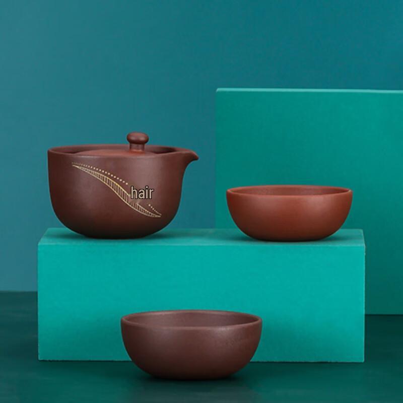 

Wan Chun He Zisha Portable Tea Set