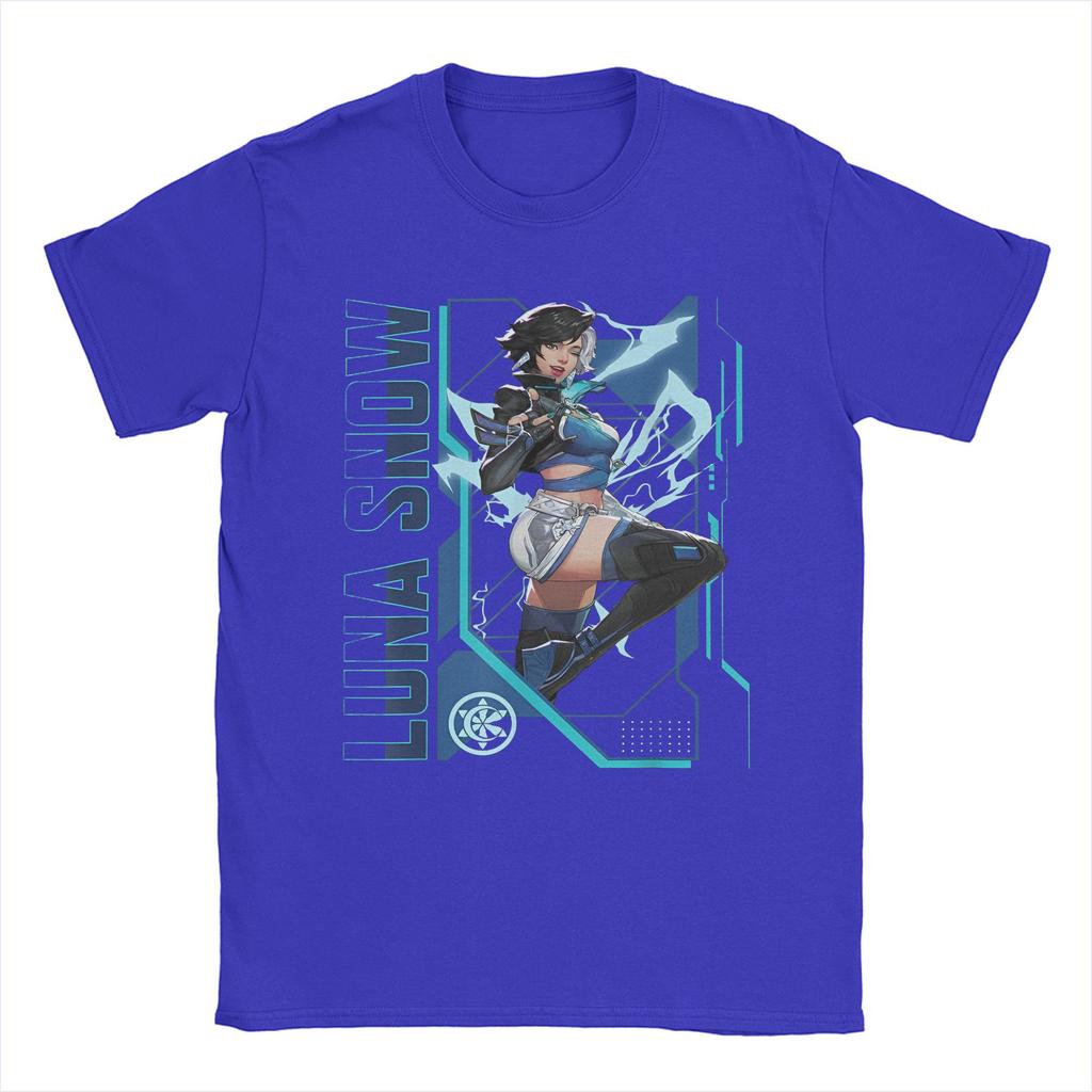 Marvel-Rivals Gamerverse PVP Luna Snow Men T Shirts Video Game Vintage Tees Short Sleeve Round Collar T-Shirts Cotton Gift Tops