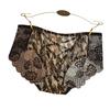 Intimo Donna Senza Cuciture Stampa Leopardo Pizzo Traforato Trasparente Seta di Ghiaccio Triangolo Intimo Vita Bassa