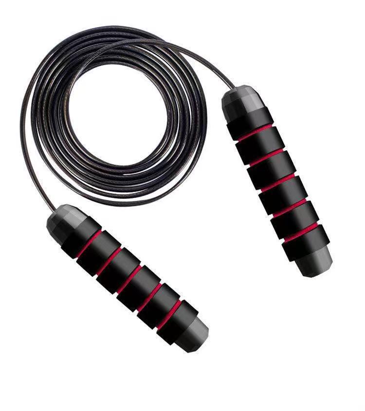 Adjustable Steel Wire Weighted Jump Rope with Double Bearings for Fitness, Weight Loss, and Junior High Training