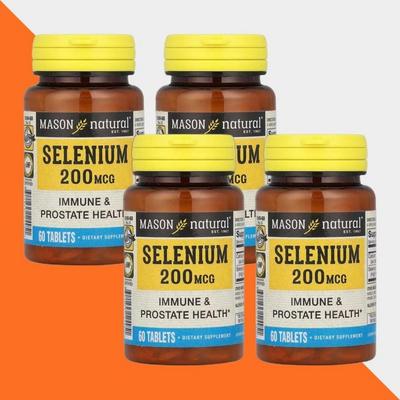 Mason Natural Selenium 200mcg 60 Tablets 4 Pcs