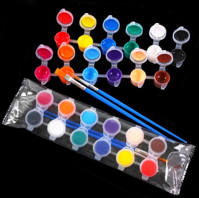 12-Color Waterproof Pigment Set for Kids - DIY Art, Graffiti, and Plaster Painting with 6 Interconnected Pigment Strips