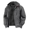 Herren Freizeit Kapuzen-Fleecejacke mit Reißverschluss und Tasche, Langarm
