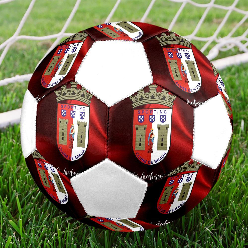 1 Stück SC Braga Größe 5 Fußball PrahaHallenfußball Ball Bunt Alle Altersgruppen Maschinengenäht PVC Wettkampfbereit Langlebig Hoher Rückprall