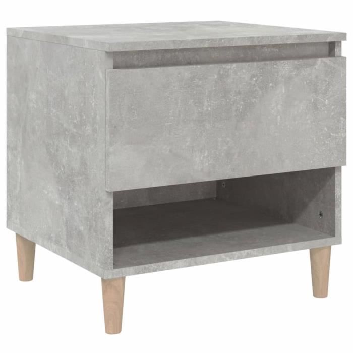 VidaXL Bedside Table Concrete Grey 50x46x50 Cm Engineered Wood 819540
