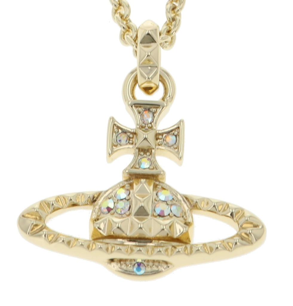 Vivienne Westwood Mayfair Bass Relief Necklace and Earrings 63020052 R Set, Brass, Women's, & 62010029, [Used]