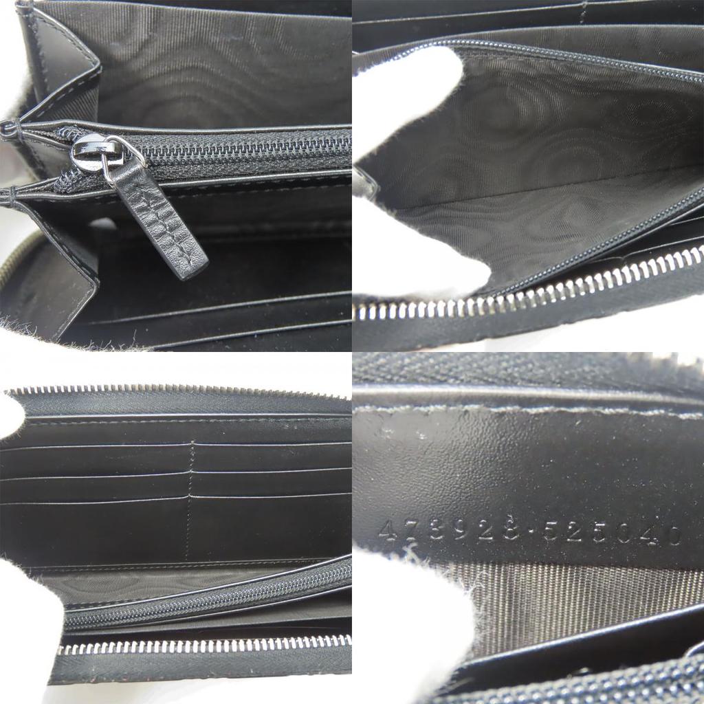 Used GUCCI Purse 473928 black Zip Around