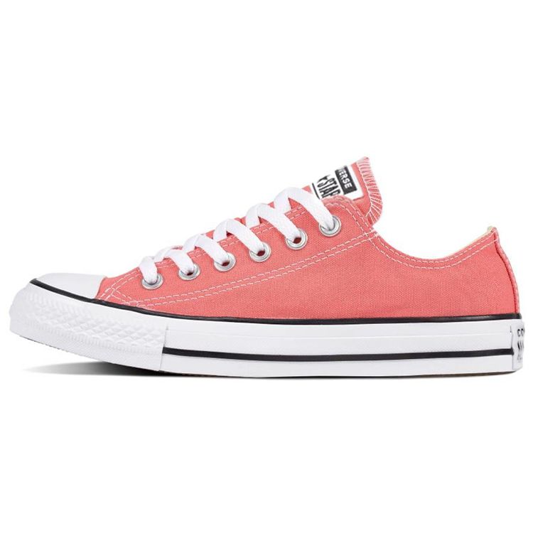 Converse Chuck Taylor All Star Canvas Slip Resistant Durable Breathable Low Top Skate Shoes Unisex Sneaker Coral-Red 161421C