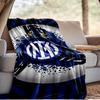 Coperta con Stemma Inter Milan Leggera Coperta Ideale per Letto Perfetta per Viaggi, Campeggio, Soggiorni, Uffici, Divani, Regalo di Natale per tifosi