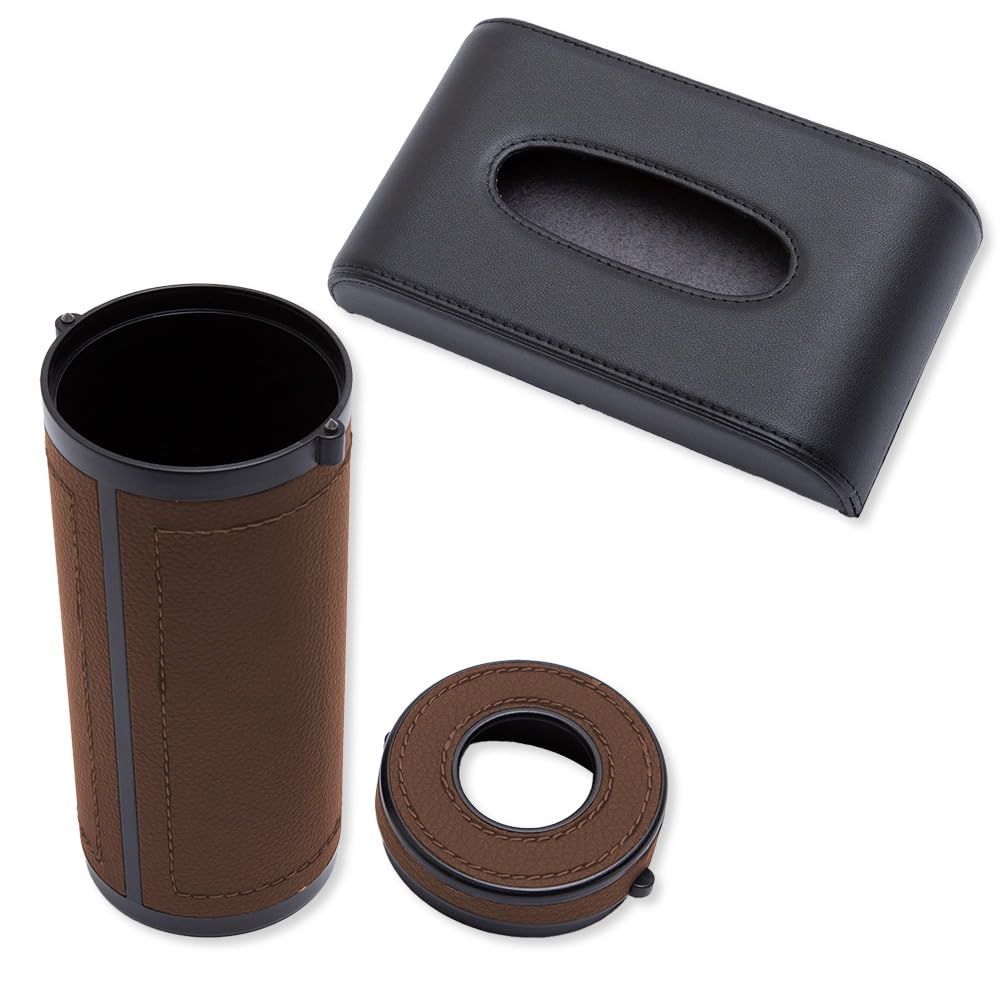 

Набор козырьков с футляром для салфеток Черная искусственная кожа Синтетическая кожа Козырек Легкое хранение салфеток Компактный предмет Маленький ВАШ (Солнце + В форме бутылки) Комплект из 2 предметов [Цвета +