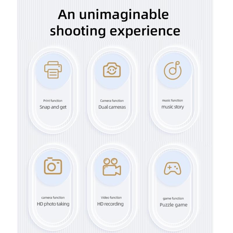 Kids Instants Print Camera Set With 3 Paper Rolls Portable, High Resolution Images, Thermals Printing