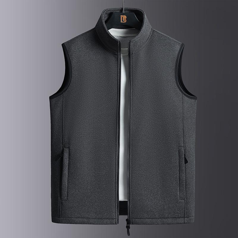 Plus Size Male Warm Waistcoat Fleece Vest Men's Lamb Cashmere Warm Sleeveless Coat Men Brand Clothing Winter Vest
