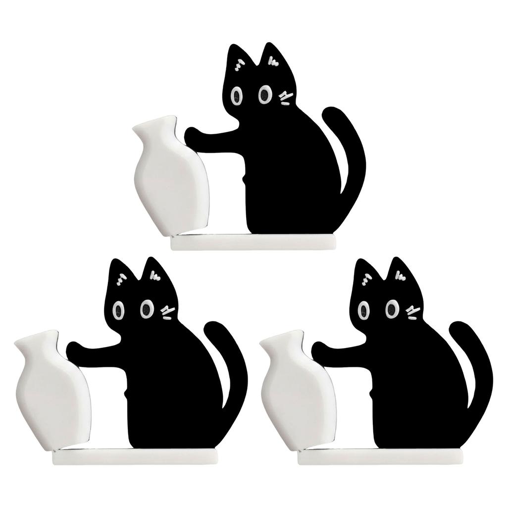 1-10PCS New Cat Pushing Vase Magnets Home Decor Fridge Magnet Cat Whisker Collection Memorial Box Home Office Decor For Gift