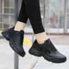 Fashion Black Running Shoes Leather Waterproof Athletic Sneakers Wear Resistant Women Walking Sport Shoes Comfortable Shoes