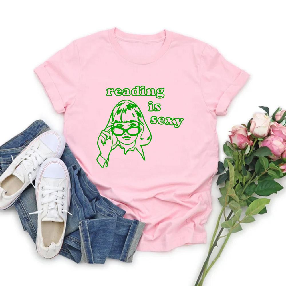 Reading Is Sexy T-Shirt Gilmore Girls TV Show Shirt Book Lover T Shirt Graphic T Shirts Woman Tshirts Casual Tops