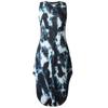 Women Casual Loose Tie-dye Print Pocket Long Dress Sleeveless Split Maxi Dresses