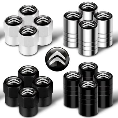 4pcs Metal Car Wheel Tire Valve Caps Stem Case Covers Accessories For C1 C2 C3 C4 Picasso C4L C5 C-ELYSEE DS C6 C8 Xsara