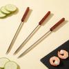 SMVP Large Flat BBQ Skewers with Wooden Handle, 2-Pack