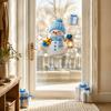 Holiday Decorative Gifts for Friends Christmas Window Clings, Cute Cartoon Snowman Stickers, Winter Snowflake Double-Sided Wall Stickers Static Glass