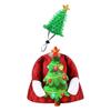 Christmas Porch Goose Outfit Lawn Goose Dress with Xmas Tree Hat Festive Goose Costume for 23" Geese Dress-Up Home Outdoor Decorations