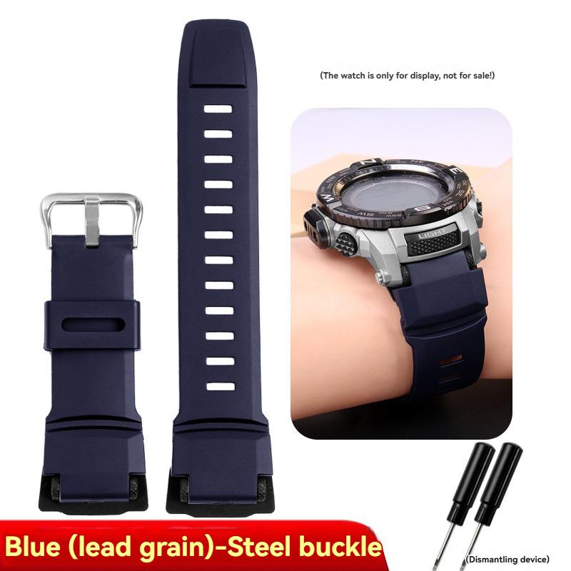 For Casio PROTREK PRG-260/270/550/250 Silicone WatchBand PRW-3500/2500/5100 Dedicated interface rubber strap Black men Bracelet