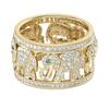 Creative Fashion Gold Color Full Zirconia Crystal Cute Lovely Elephant Animal Female Ring for Women Party  Accessories
