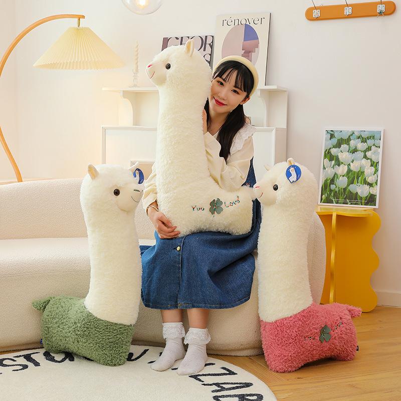 Alpacka prydnadskudde lång hals Väduren docka ge flickvän Qixi Festival gåva läkande kudde gåva