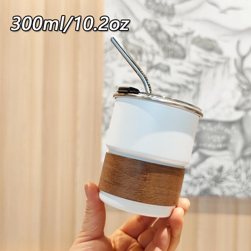 

Travel Mug With Lid And Straw For Outdoor Camping 304 Stainless Steel Insulated Cup белый