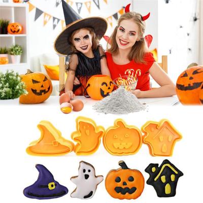 Four 3D Cartoon Cookie Molds, Halloween Fondant Molds And Spring 3D Cookie Molds.