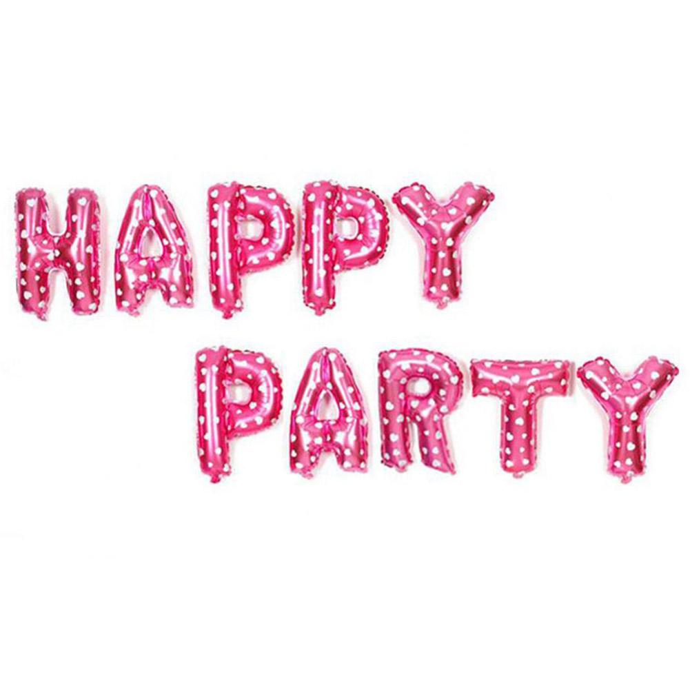 \"Happy Party\" Letter Foil Film Balloon for New Year Wedding Anniversary Decoration