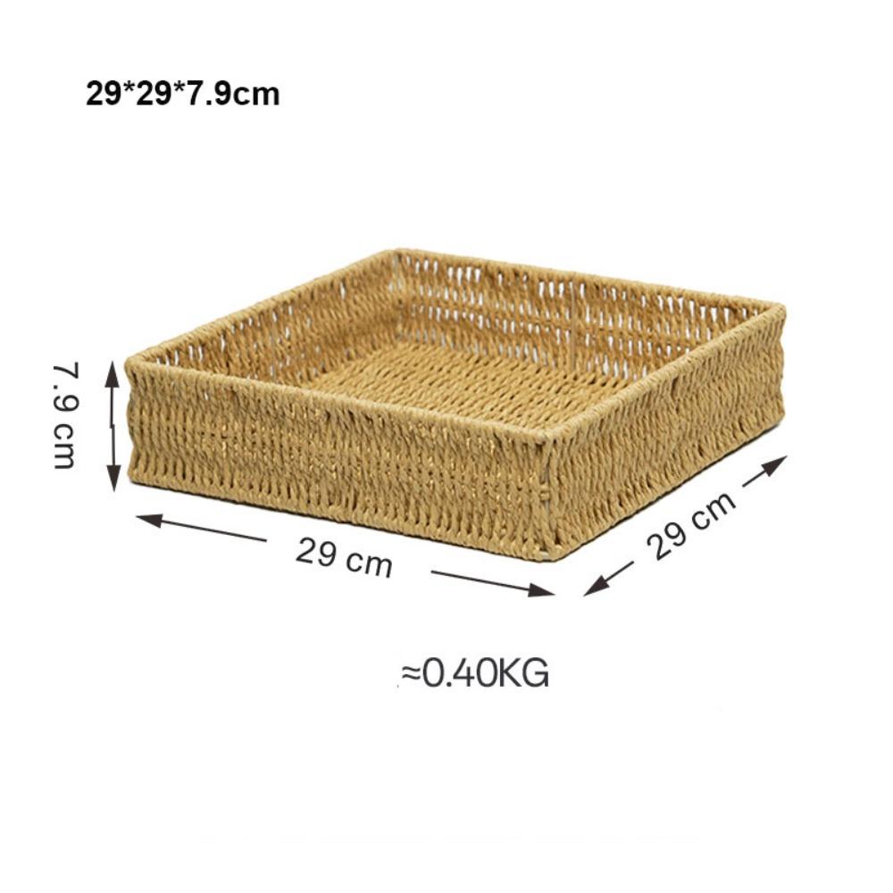 Portable Handwoven Bread Storage Basket Breathable 7 Styles Outdoor Picnic Basket Double Handle Fruit Tray Sundries Organizer