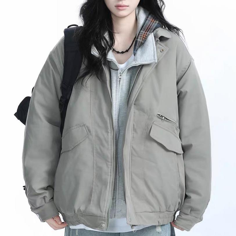 

Down cotton-padded jacket New winter fashion down cotton-padded jacket Thickened cotton-padded jacket Foreign gas cotton-padded jacket XXL